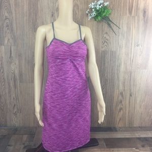 Dakini Space Dye Pnk Gray Racerback Athletic Dress